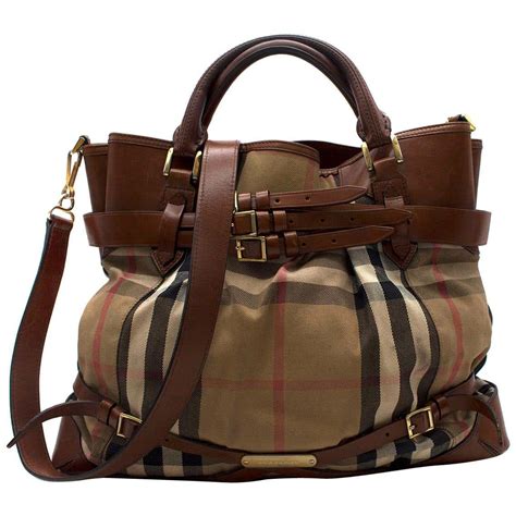 burberry big bag|Burberry checked canvas tote bag.